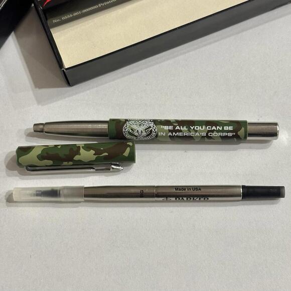 Vintage Parker Vector Roller Ball Pen MK1 Camo Camouflage Deadstock NEW